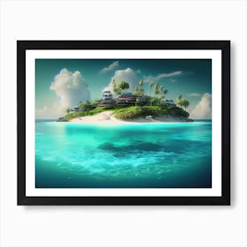 Dream Island And Sky In The Future Art Print