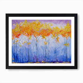 Golden trees Art Print