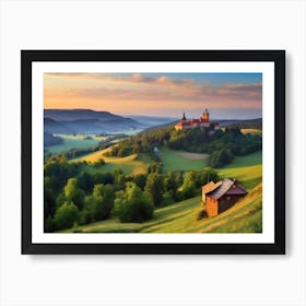 Sunset In Slovakia Art Print