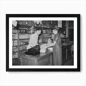 Making A Purchase In Cooperative Stores, Lake Dick Project, Arkansas By Russell Lee Art Print