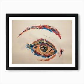 Colourful abstract eye Art Print
