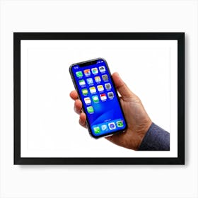 Iphone Invest Communication Mobile Phone Screen Phone Hold App Isolated Payment Investment (18) Art Print