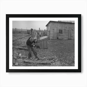 Untitled Photo, Possibly Related To Late Afternoon, One Of Tip Estes Sons Loading Tiles On A Wagon, Fowler Art Print