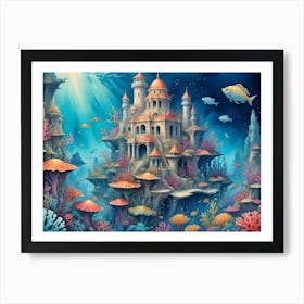 Castle Under The Sea Art Print