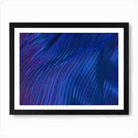 Abstract landscape: wave #3 [synthwave/vaporwave/cyberpunk] — aesthetic poster Art Print