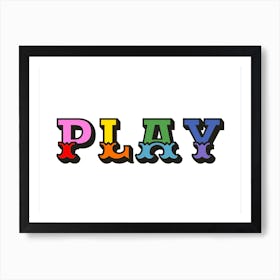 Play Kids Playroom Rainbow Art Print