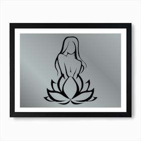 Lotus Girl 3 Art Print