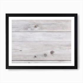 White wood plank texture background Art Print