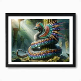 Feathered Serpent Fantasy Art Print