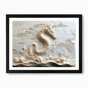 Artistic Showcasing A Delicate Seahorse In 3d Art Print