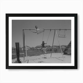 Untitled Photo, Possibly Related To Children Playing On Slide At Fsa (Farm Security Administration) Labor Camp 2 Art Print