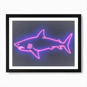 Neon Magenta Angel Shark 3 Art Print