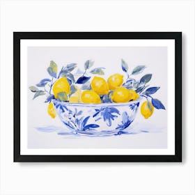 Lemons In A Bowl Painting Art Print