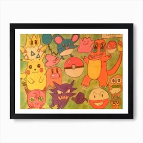 Pokemon Mix Drawing Poster