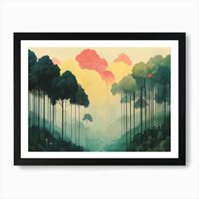 Decorative Tree Landscape Art Print