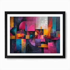 Colorful Chronicles: Abstract Narratives of History and Resilience. Abstract Painting 6 Art Print