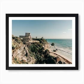 Ruines By The Sea In Tulum In Mexico Art Print