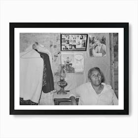 Mexican Woman In Her Home, San Antonio, Texas By Russell Lee Art Print