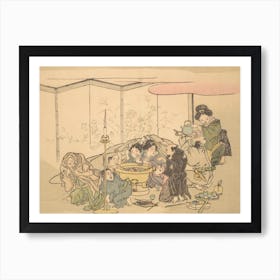 Night Parade of A Hundred Demons Kawanabe Kyosai Vintage Yokai Woodblock Print 1 Art Print