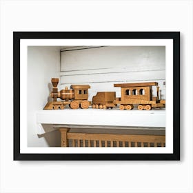 Wooden Train Set Art Print