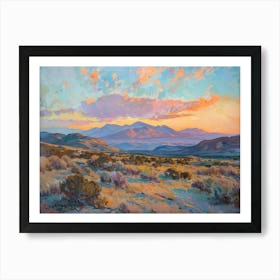 Western Sunset Landscapes Chihuahuan Desert Texas 2 Art Print