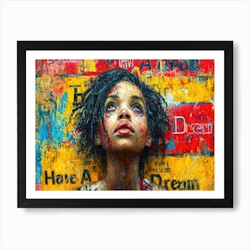 Martin Luther King Children Tribute - Dream 100 Art Print