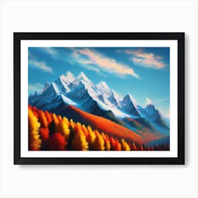 Autumn Trees In The Mountains 1 Art Print