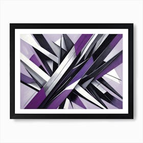 Purple And Black Abstract Painting 4 Poster