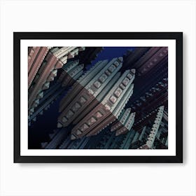 Fractals 3d Graphics Shapes Art Print