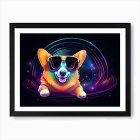 Corgi In Sunglasses 5 Art Print