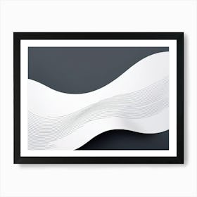 Paper Wave, Abstract Background, Generate An Abstract Design With Soft Curved Lines In Neutral Tones Emphasizing Simplicity Art Print