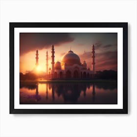 Sunset Mosque - Mosque Stock Videos & Royalty-Free Footage Art Print