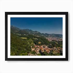 Drone Photo Lake Como, Lecco, Italy Art Print