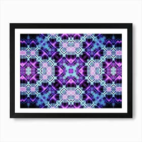 Purple Embroidered Pattern Watercolor And Alcohol Ink In The Author S Digital Processing 1 Art Print