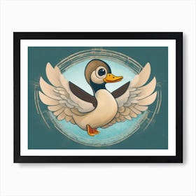 Duck In Flight Art Print
