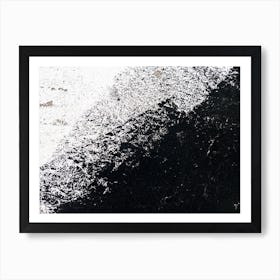 Stained Background. Abstract black paint grunge background 12 Art Print