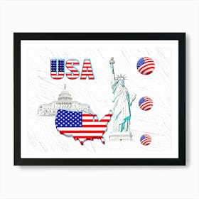 OUR HOME - USA design collection Art Print