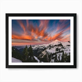 Mount Baker Sunset - Cascade Adventure Art Print
