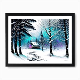 Snowy Forest 3 Art Print