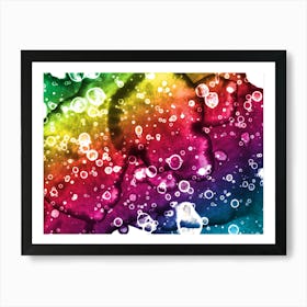 Watercolor Abstraction All Colors Of The Rainbow 1 Art Print