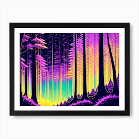 Psychedelic Forest Art Print