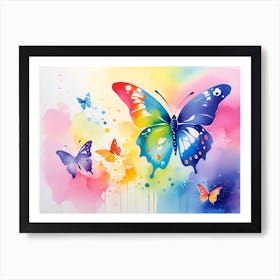 Colorful Butterflies 52 Art Print