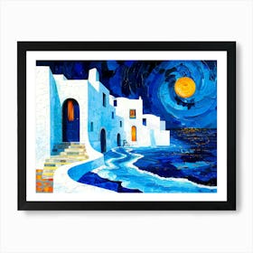 Seaside Beach Resort - Aegean Sea Art Print