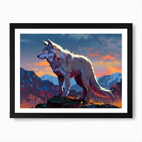 Wolf Painting Art Print