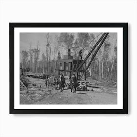 Untitled Photo, Possibly Related To Caterpillar Drawing Logs Through The Woods At Camp Near Effie, Minnesota Art Print