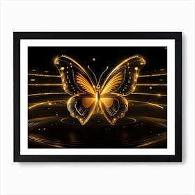 Golden Butterfly 94 Art Print