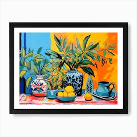 Lemons And Pots Art Print