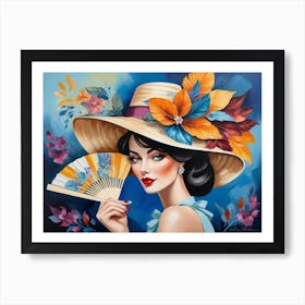 Hat And Fan 1 Art Print