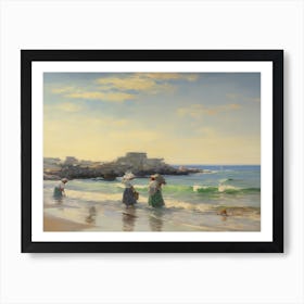 Ladies In The Ocean Painting Art Print