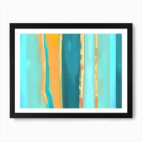 Beach Sandscape Abstract Painting Art Print